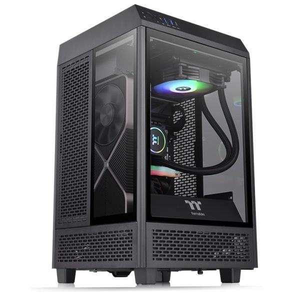 Корпус Thermaltake The Tower 100 Midi-Tower черный CA-1R3-00S1WN-00